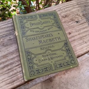 Antique book 1883 English Classics Shakespeare Macbeth